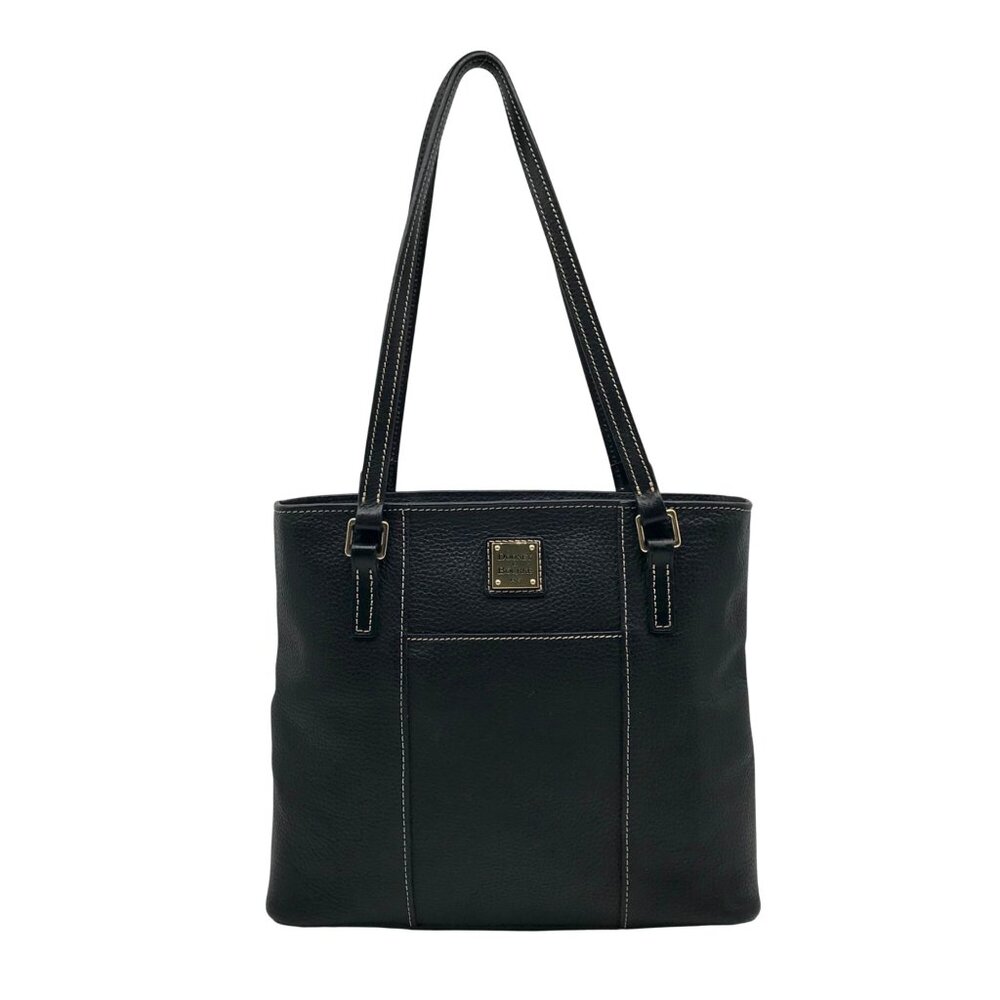 Dooney & Bourke Black Pebbled Grain Leather Lexington Tote Bag